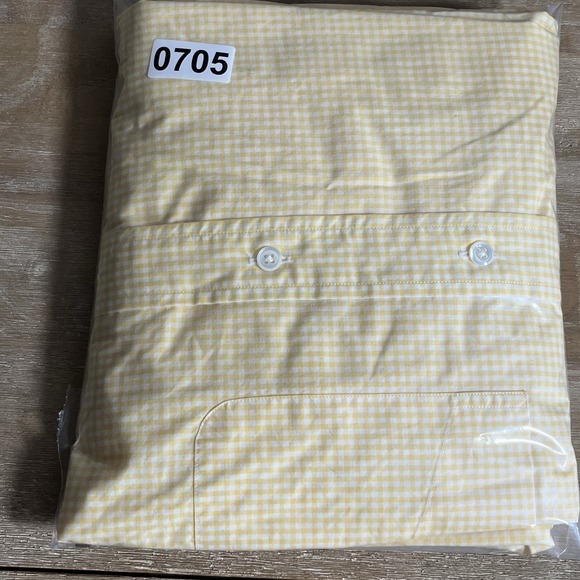 Ralph Lauren Yellow Gingham Long Sleeve Button Down Shirt Classic Fit L/16-1/2 - Picture 9 of 9